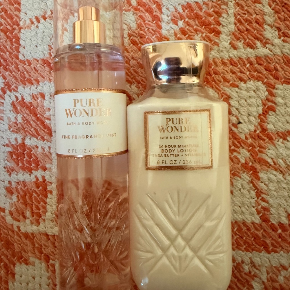 Pure Wonder Bath & Body Works Set - Fragrance Mist and Lotion NEW